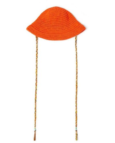 Alanui Bucket Crochet Hat - Orange