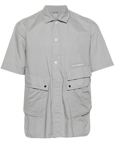 C.P. Company Popeline Pocket Shirt - Grey