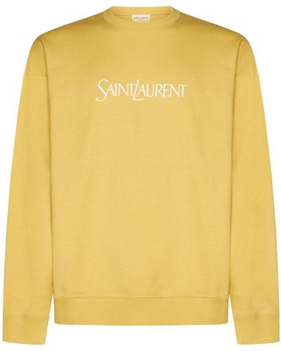 Saint Laurent Men Basic Sweater - Yellow