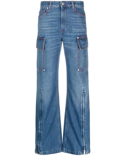 Stella McCartney Zip Cargo Denim Jeans - Blue