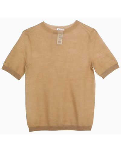 Acne Studios Caramel Trasparent Sweater In Blend - Natural