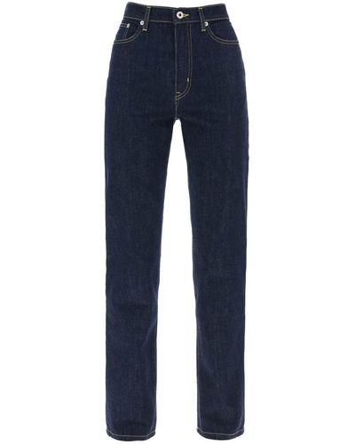 KENZO Asagao Regular Fit Jeans - Blue