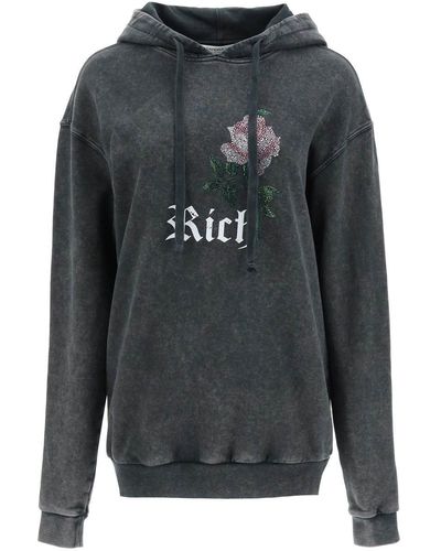 Alessandra Rich Let's Kiss Hoodie - Gray