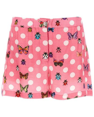 Versace Butterflies&ladybugs Polka Dot Shorts - Pink