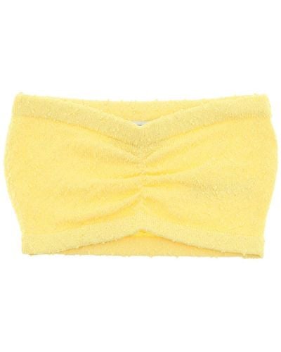 Casablancabrand Knit Bandeau Top - Yellow