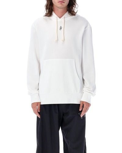 JW Anderson Anchor Embroidery Hoodie - White