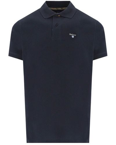 Barbour Tartan Pique Polo Shirt - Blue
