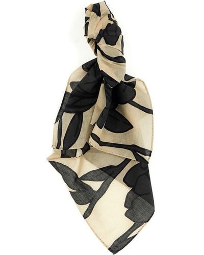 Brunello Cucinelli Printed Scarf Scarves, Foulards - Metallic