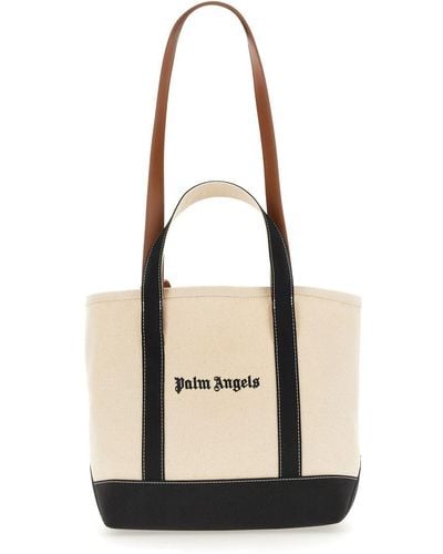 Palm Angels Bag With Logo - Natural