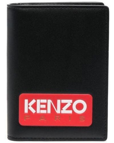 KENZO Logo-patch Bi-fold Wallet - White