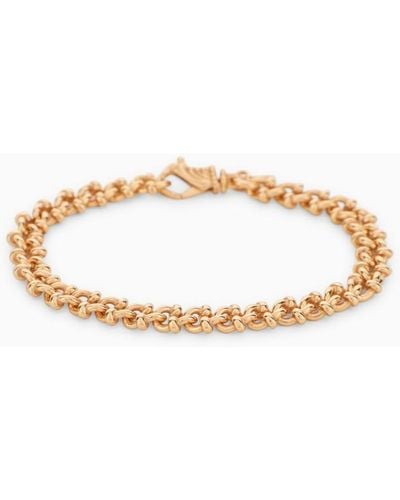 Emanuele Bicocchi Essential Knots Bracelet In Gold-plated - Brown