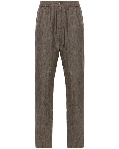 Emporio Armani Linen Pants - Gray