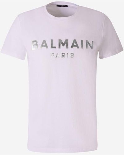 Balmain Printed Logo T-shirt - Pink