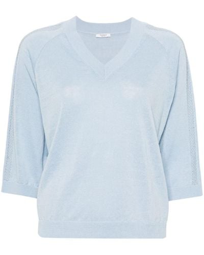 Peserico V-neck Sweater - Blue