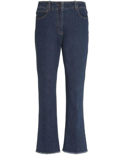 Peserico Cropped Flared Jeans - Blue