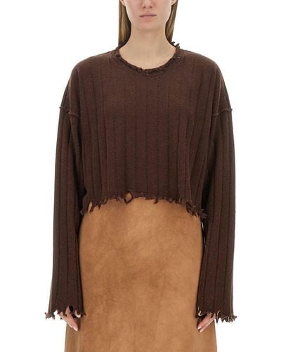 Uma Wang Cropped Shirt - Brown