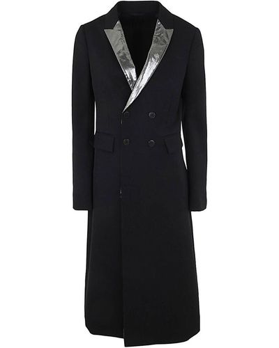 SAPIO Gabardine Tuxedo Double Breasted Coat Clothing - Black
