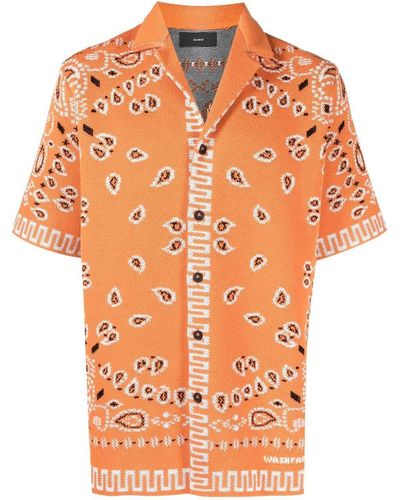 Alanui Bandana Print Cotton Shirt - Orange