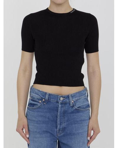 Gucci Wool And Silk Top - Black