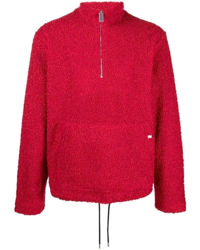 1017 ALYX 9SM Half-zip Bouclé Sweatshirt - Red