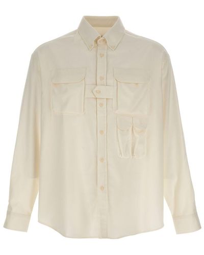LC23 'multipocket Flannel' Shirt - White