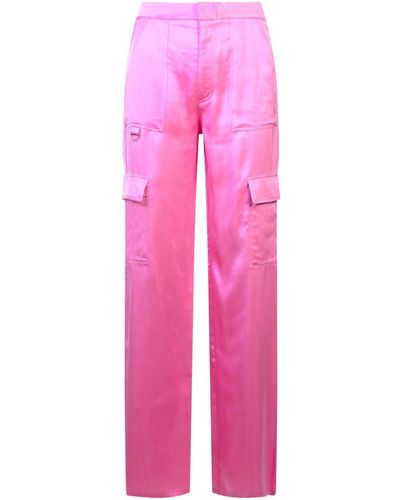 Chiara Ferragni Viscose Trousers - Pink
