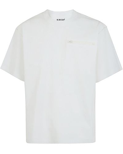 Sacai Cotton Jersey T-shirt Clothing - White