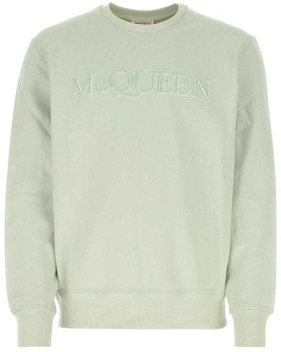 Alexander McQueen Alexander Mc Queen Opal Cotton Crewneck Sweatshirt - Green