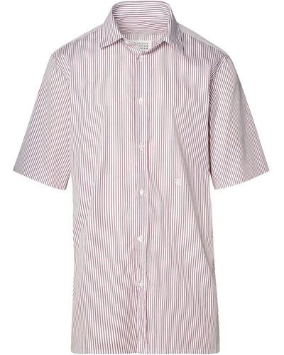 Maison Margiela Two-Tone Cotton Shirt - Pink