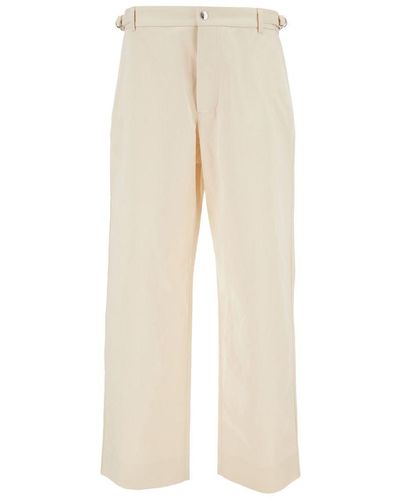 Jacquemus Le Pantalon Jean Cotton And Linen-blend Pants - Natural