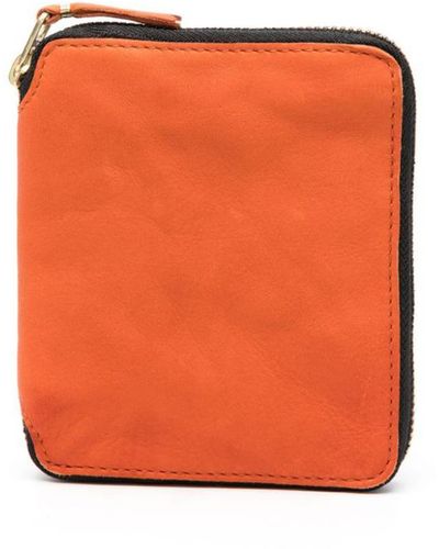 Comme des Garçons Rectangle-shape Leather Wallet - Orange