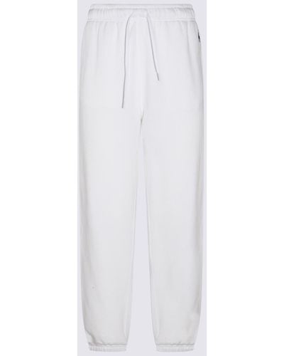 Polo Ralph Lauren White And Blue Cotton Blend Track Pants