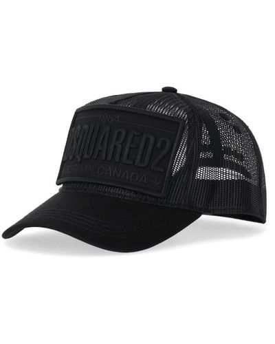 DSquared² Black Mesh Baseball Cap With Logo
