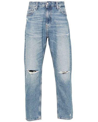 Calvin Klein Low-rise Straight-leg Jeans - Blue