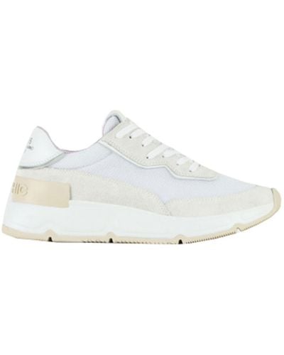 Pànchic Suede And Leather Mesh Sneaker Shoes - White