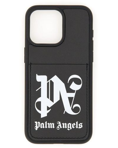 Palm Angels Case For Iphone 14 Pro - Black