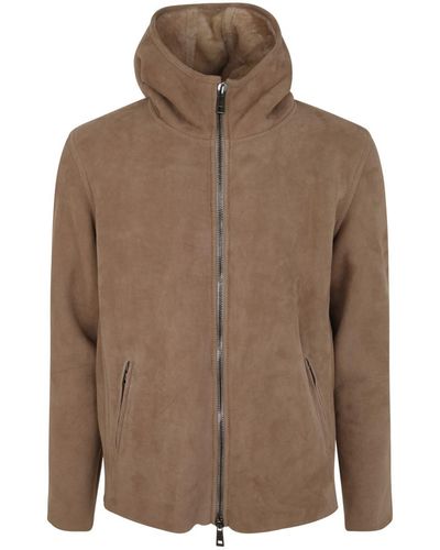 Giorgio Brato Sheepskin Bomber Jacket Clothing - Brown