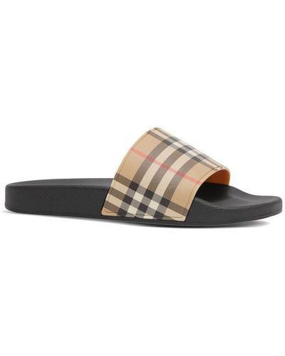 Burberry Women Vintage Check Slides - White