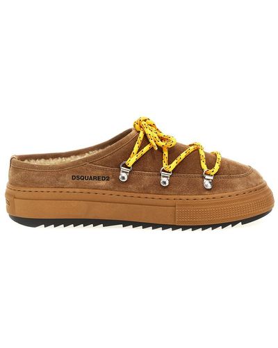DSquared² Brown 'boogie' Mule Trainers