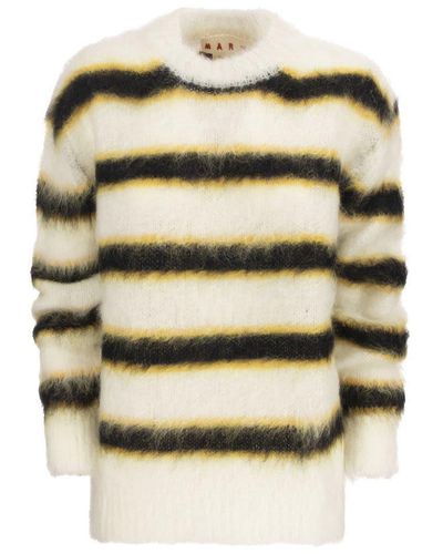 Marni Gauze-effect Mohair Pullover - Natural