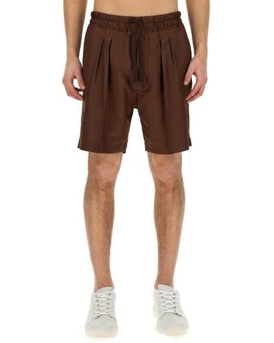 Tom Ford Silk Bermuda Shorts - Brown