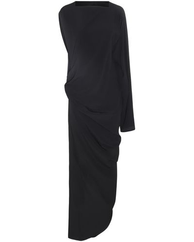 Rick Owens Silk-Viscose Blend Dress - Black