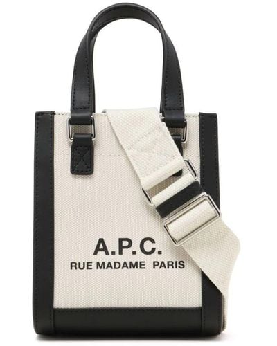 A.P.C. Camille 2.0 Mini Tote Bag - White