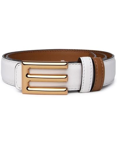 Etro Ivory Leather Belt - Brown