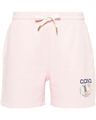 Casablancabrand Bermuda Shorts With Print - Pink