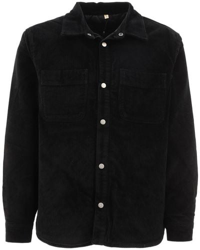 Stussy Cord Quilted Overshirt - Black