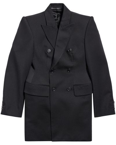 Balenciaga Wool Double-breasted Jacket - Black