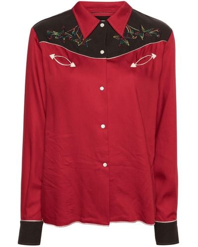 Bode Sweater Western Embroidered-star Shirt