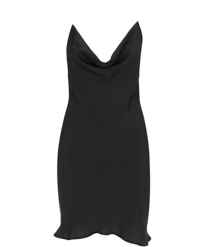 Y. Project Y Project Satin Slip Dress For Elegant - Black