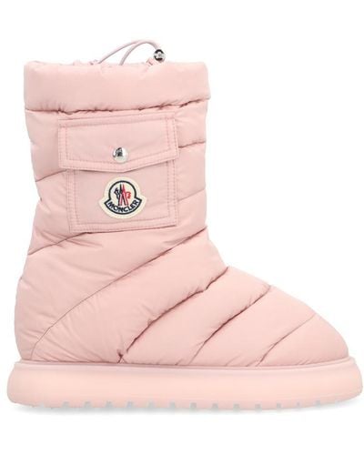 Moncler Gaia Nylon Boots - Pink